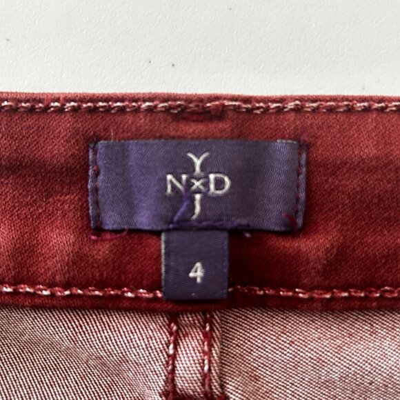 NYDJ Legging Jeans Womens Size 4 Rust Red Lift Tuck Technology Pockets Jeggings - Picture 6 of 16